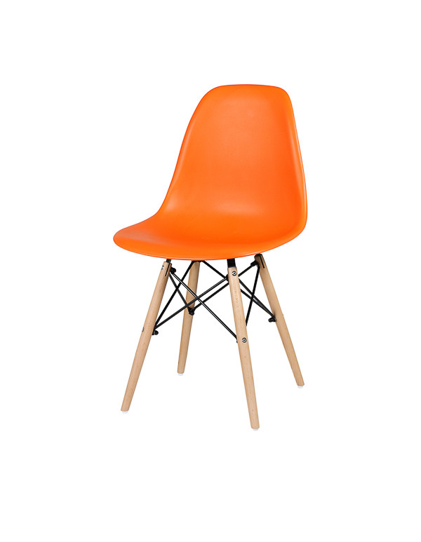 Стул обеденный EAMES DSW WX-503, пластик оранжевый